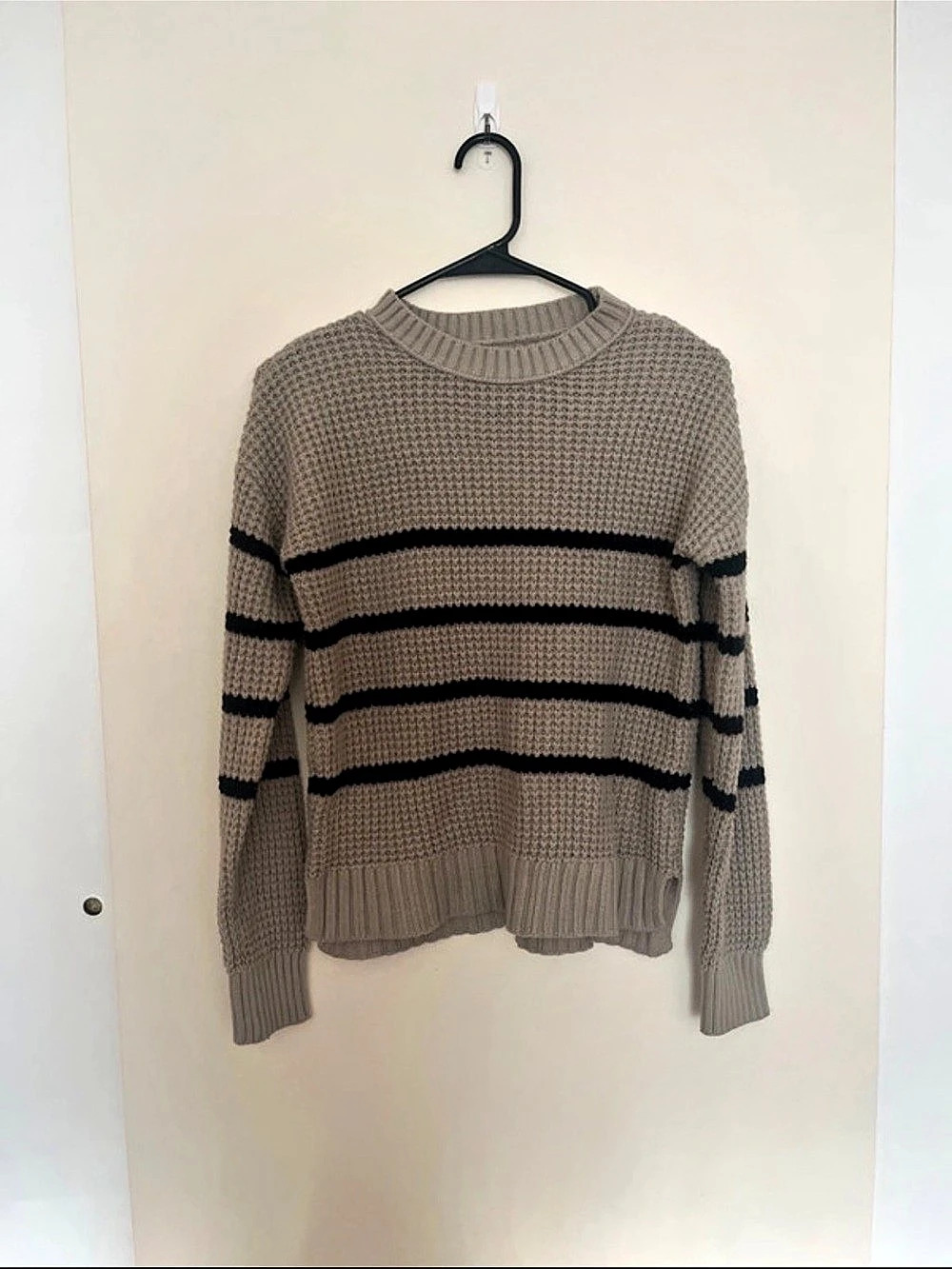 S.O. Striped Crewneck Sweater Brown & Black